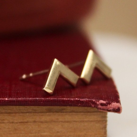 10ky Chevron Earring - Picture 3 of 4